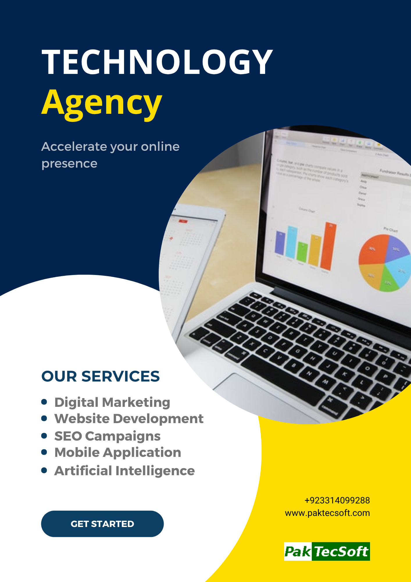 Home blue and yellow digital marketing agency flyer(1)